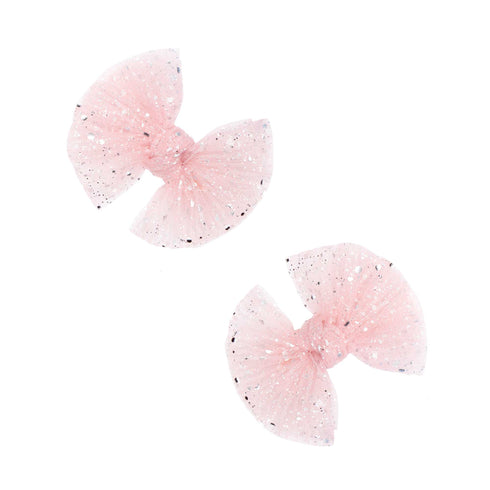 2pk-tulle-baby-fab®-clips-princess-pink Baby Bling Bows clips headbands - Sophia's Style2PK TULLE BABY FAB CLIPS-